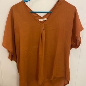 Burnt Orange Blouse Sz M